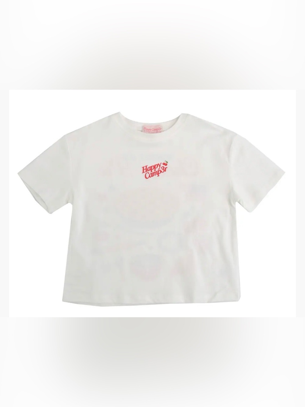 White 'Happy Camper' Graphic Short Sleeve Tee for Kids